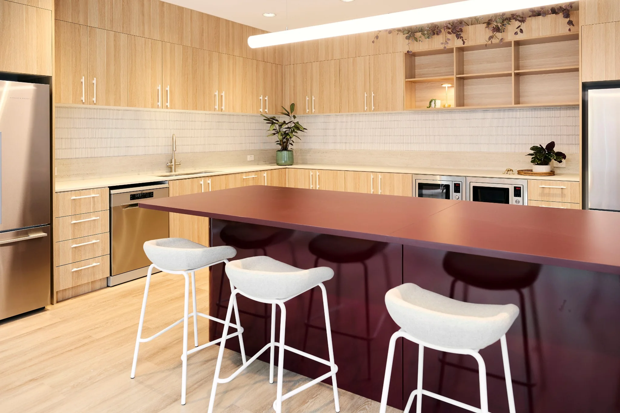 Commercial office breakout and kitchen fitout at Level 4, 717 Bourke Street
