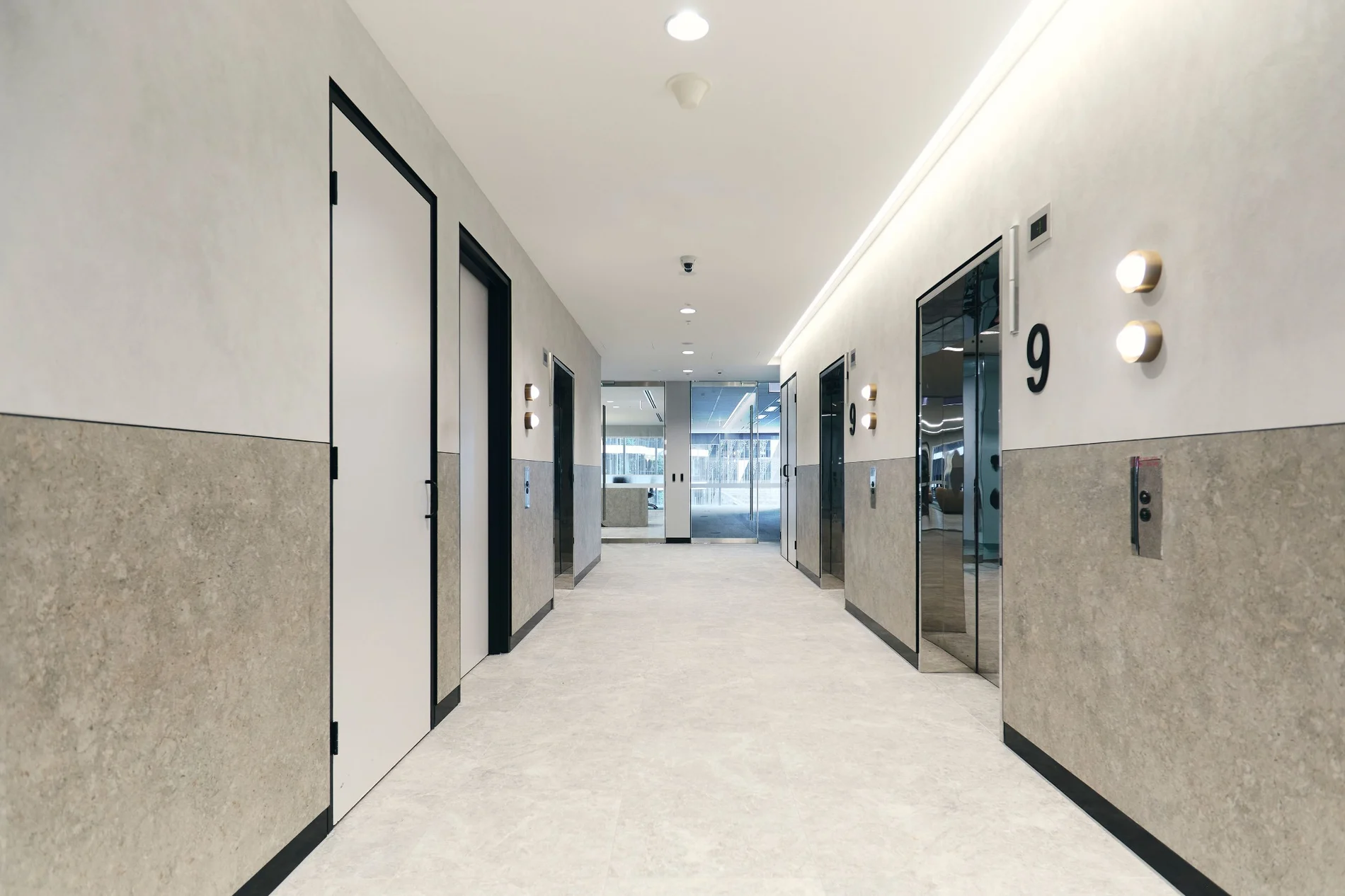Level 9 lift lobby and common-area upgrade at 717 Bourke Street