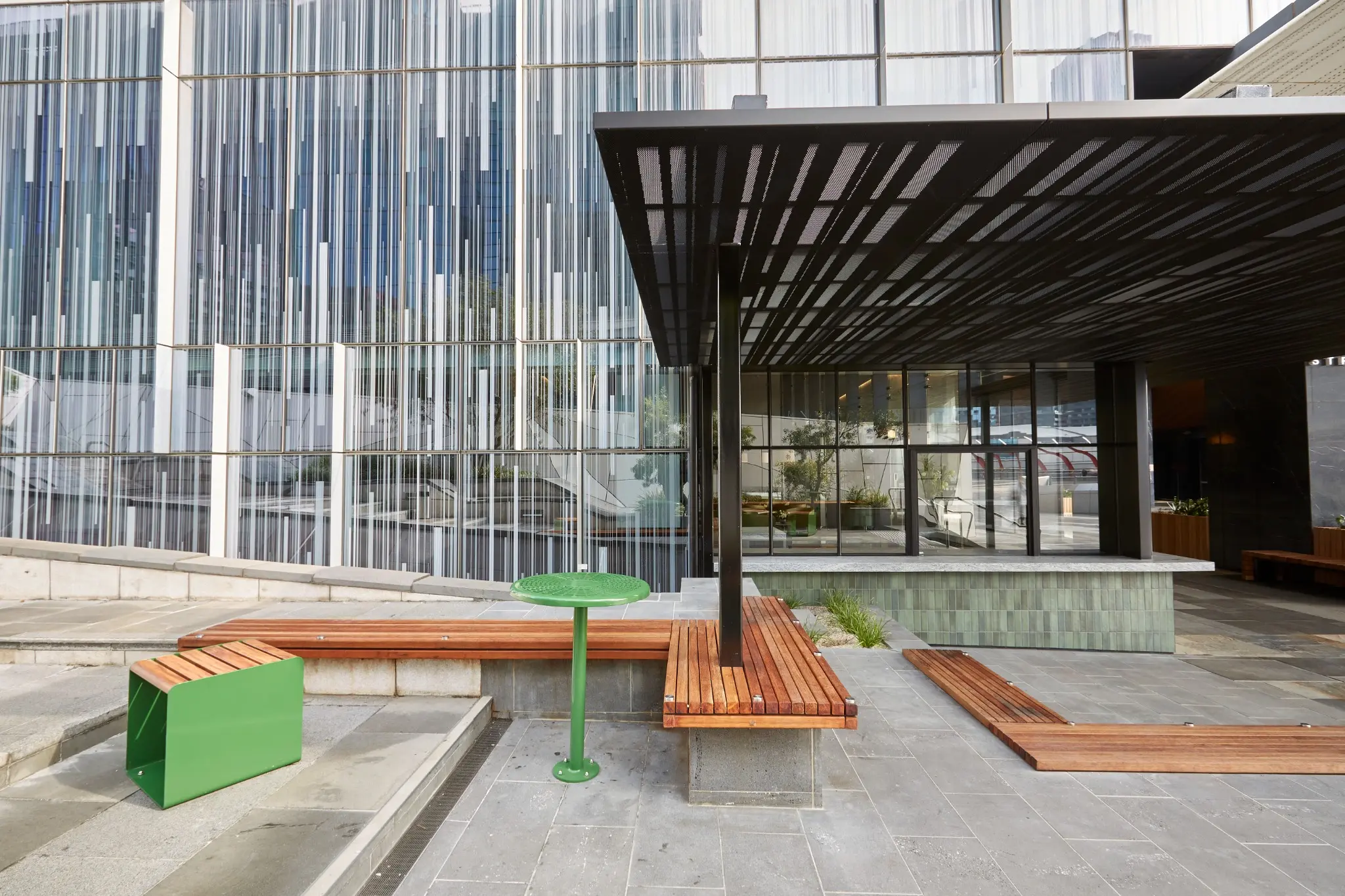 717 Bourke Street external plaza and extended façade connection