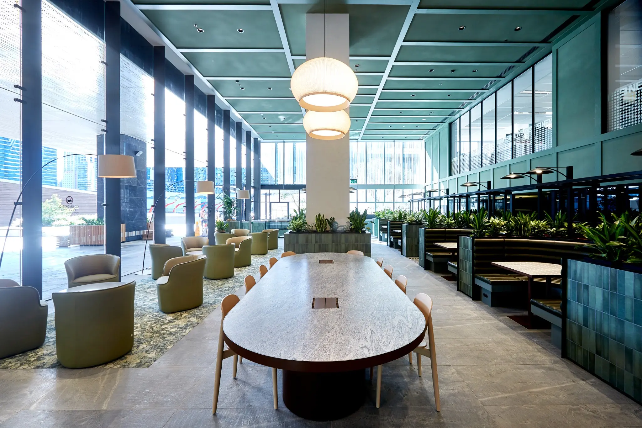 Expanded 717 Bourke Street lobby and business lounge