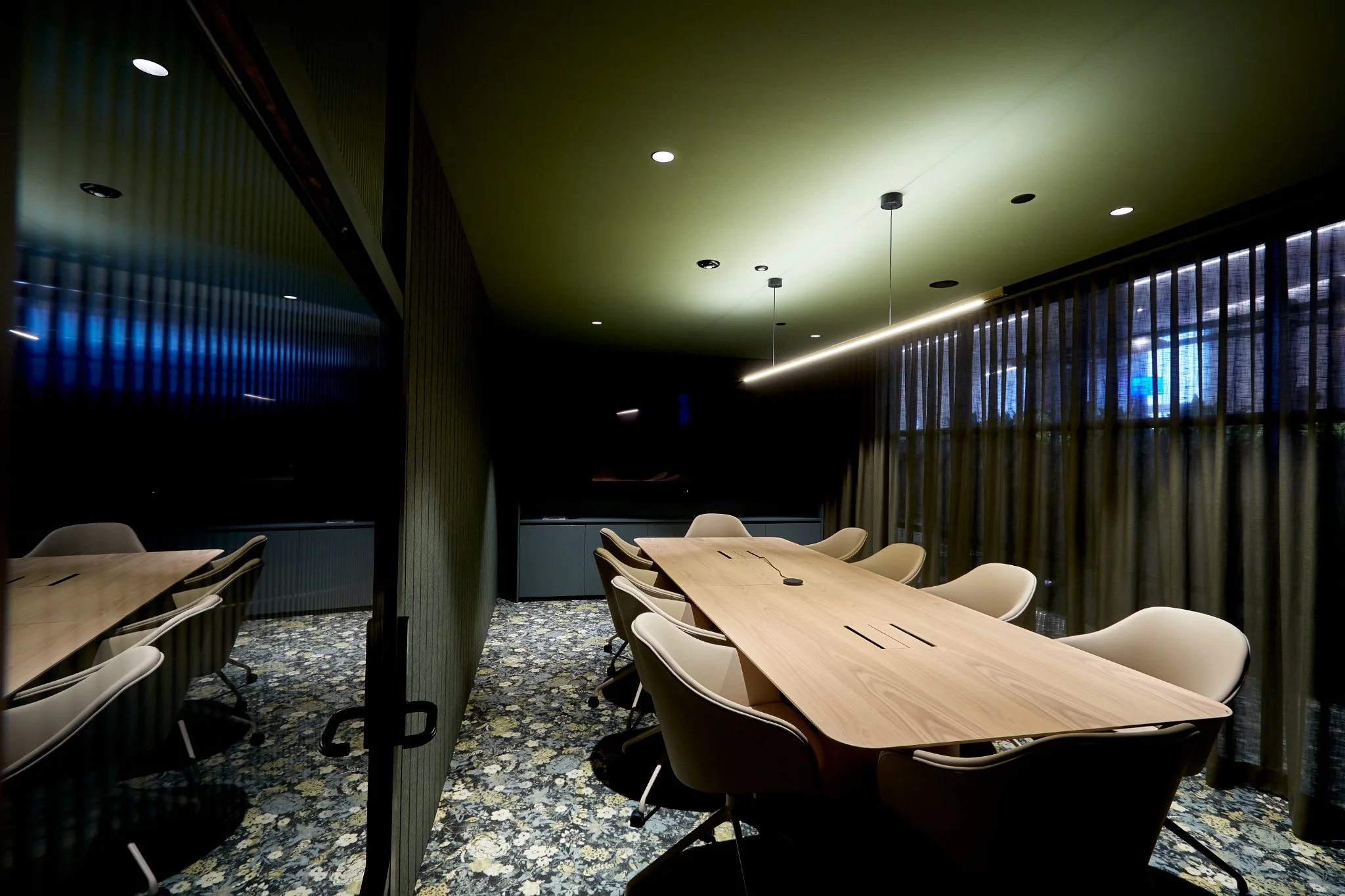 Meeting room within the 717 Bourke Street live-environment lobby project