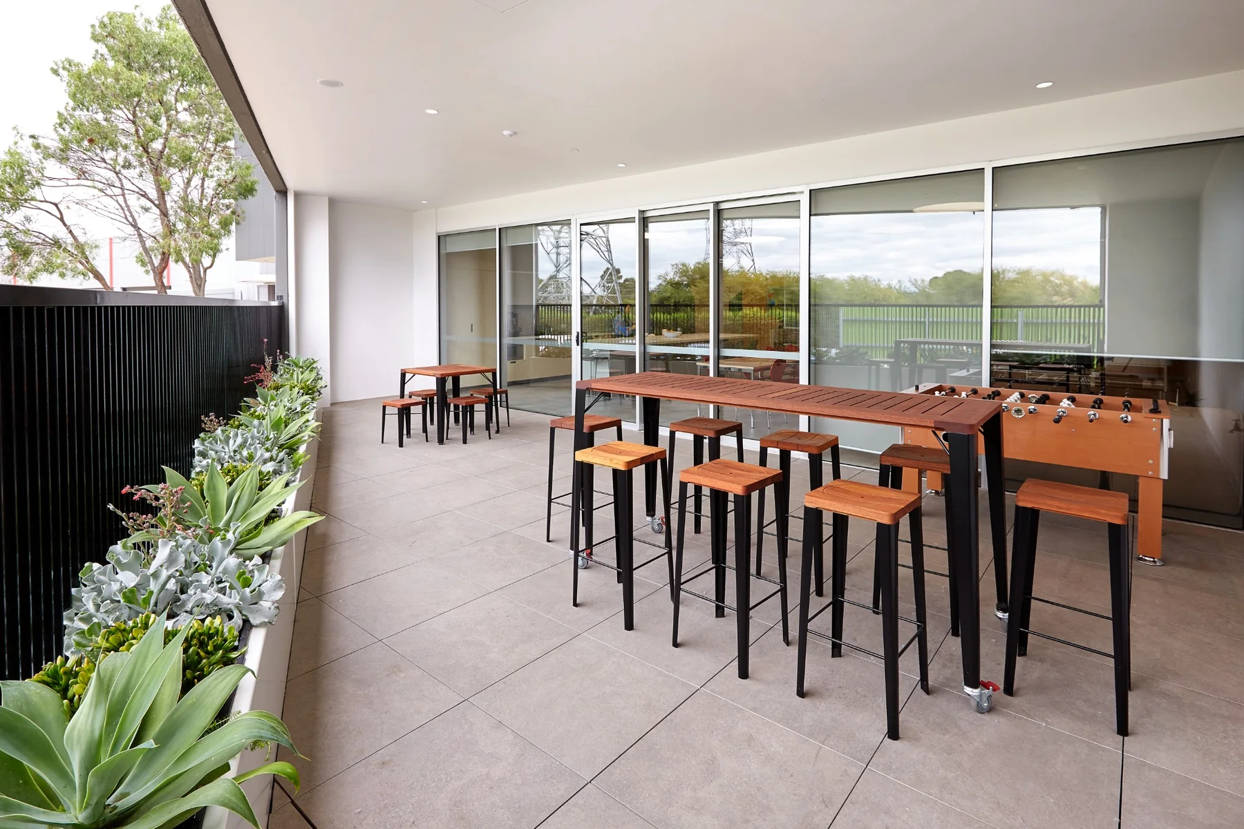 Omicron outdoor staff terrace and breakout area